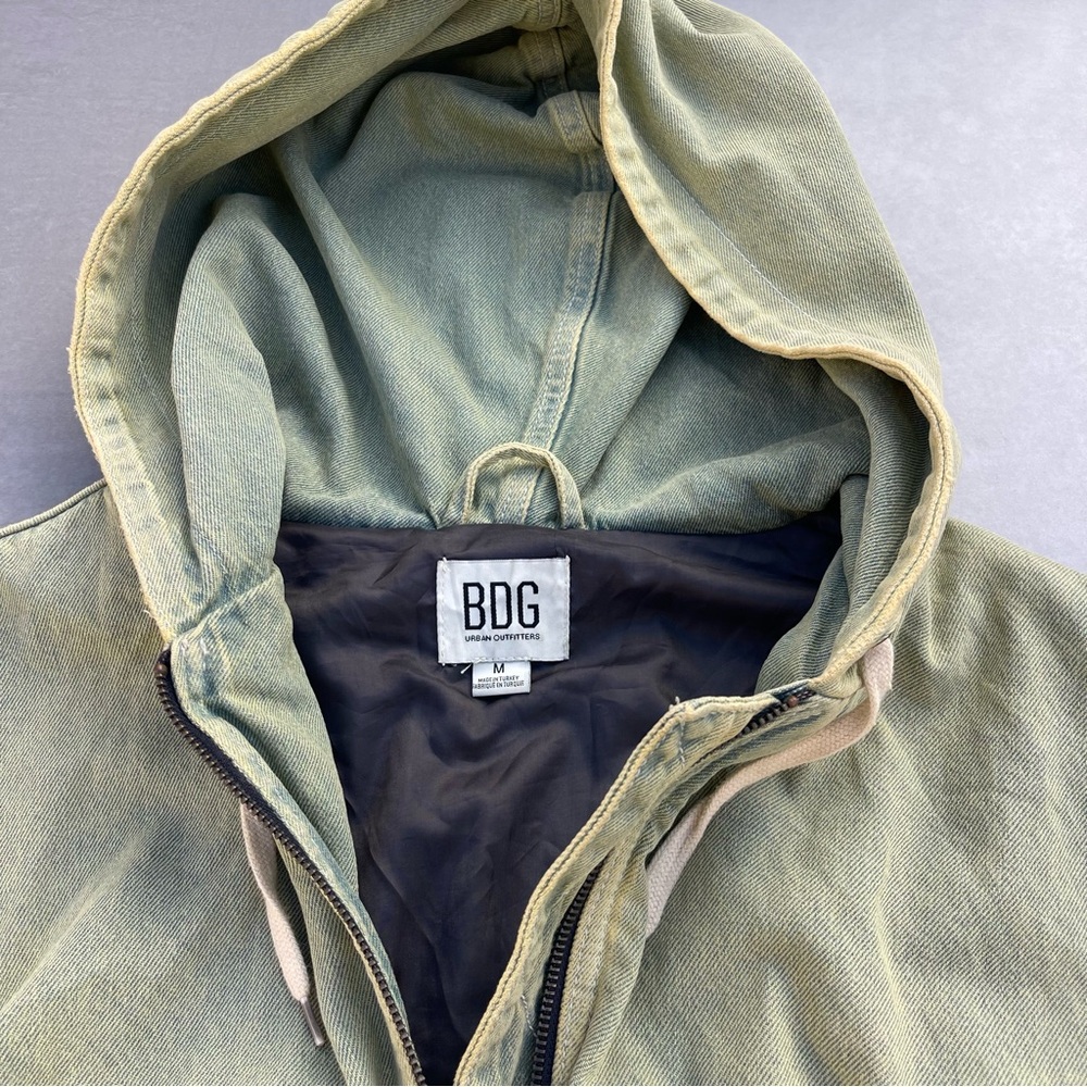 Acid Wash Oversized Denim Hoodie - Picture 7 of 8